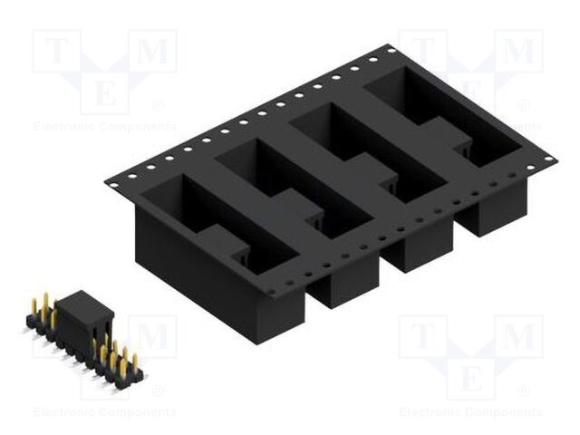 Connector: pin strips; pin header; male; PIN: 20; 2.54mm; SMT; 2x10