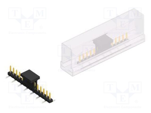Connector: pin strips; pin header; male; PIN: 14; 2mm; SMT; 1x14