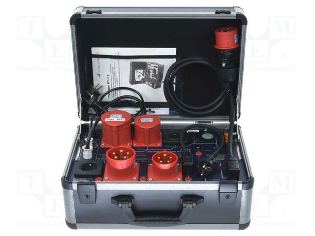 Test adapter; auto-off function; Inom: 16A; 405x300x220mm; I/O: 13