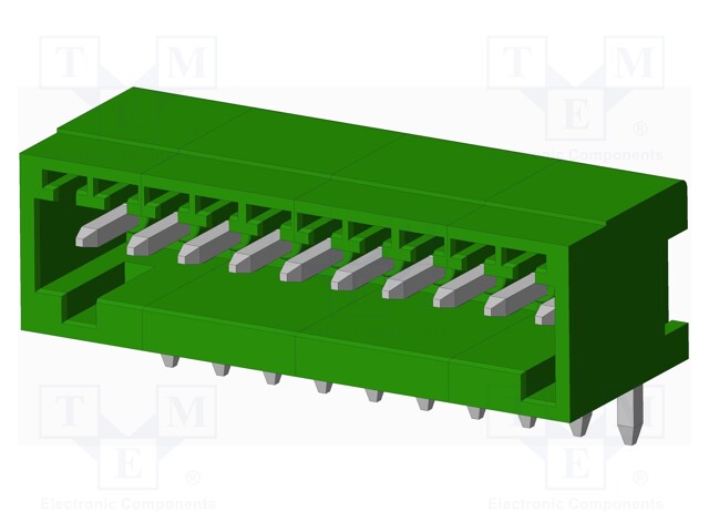 Connector: pluggable terminal block; socket; male; angled; THT