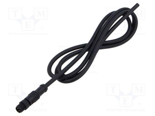Connector: M8; plug; male; straight; cables; -20÷80°C; IP67; PIN: 3