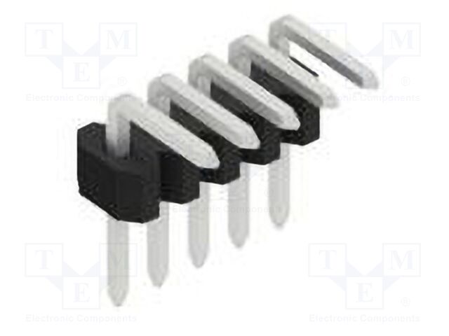 Connector: pin strips; pin header; male; PIN: 5; 1.27mm; THT; 1x5