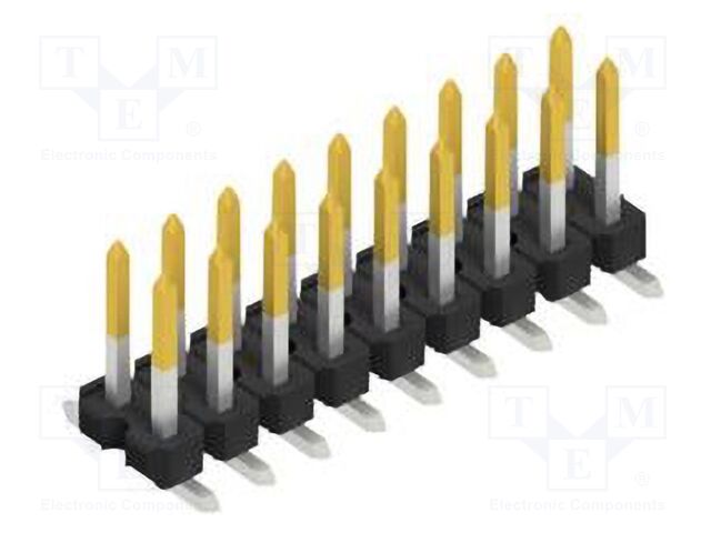 Connector: pin strips; pin header; male; PIN: 18; 2.54mm; SMT; 2x9