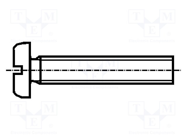 Screw; M5x25; DIN: 85A; Head: cheese head; slotted; polyamide
