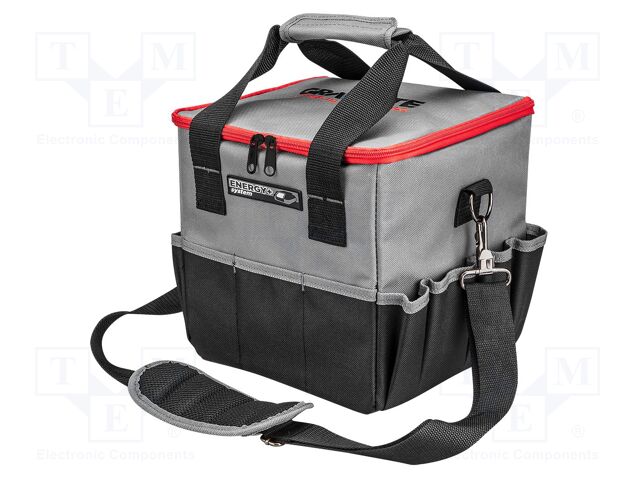 Bag; tool case; black-grey; polyester; Energy+; 250x250x250mm; 12l