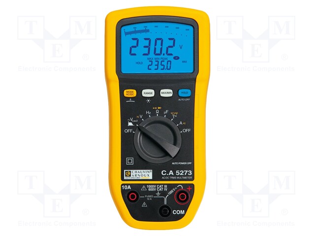 Digital multimeter; LCD 2x 6000,bargraph,with a backlit; 5x/s