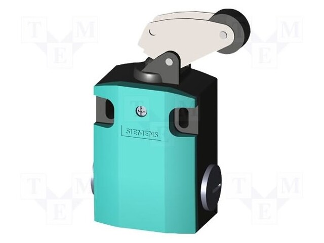 Limit switch; lever R 33mm, plastic roller Ø22mm; NO + NC; 10A