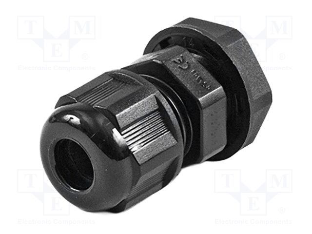 Cable gland; M12; IP68; nylon; UL94V-2; black