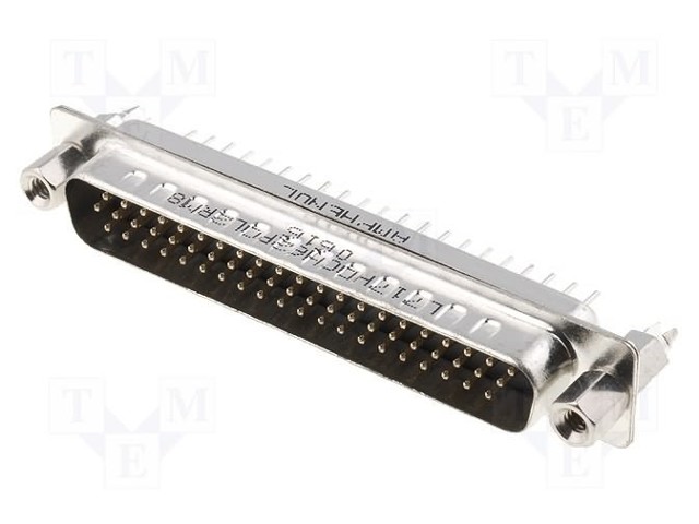 D-Sub HD; PIN: 62; socket; male; with threaded screw; straight; THT
