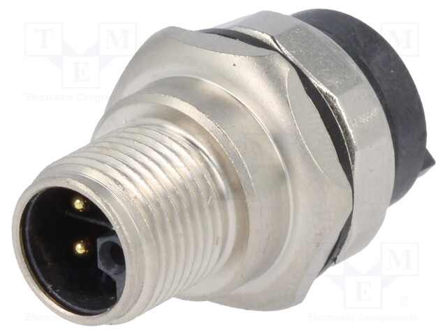 Socket; M12; PIN: 5; male; L code-Power; THT; IP65/IP67; straight