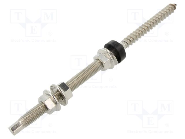 Screw; M12; M12x250; A2 stainless steel; photovoltaics