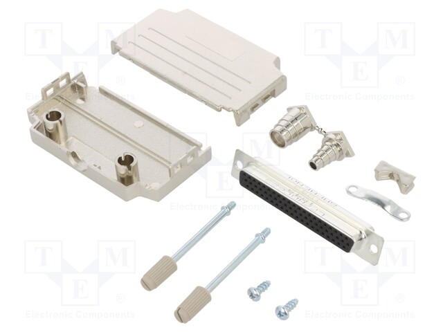 D-Sub HD; PIN: 62; female; shielded,metalized; straight; soldering