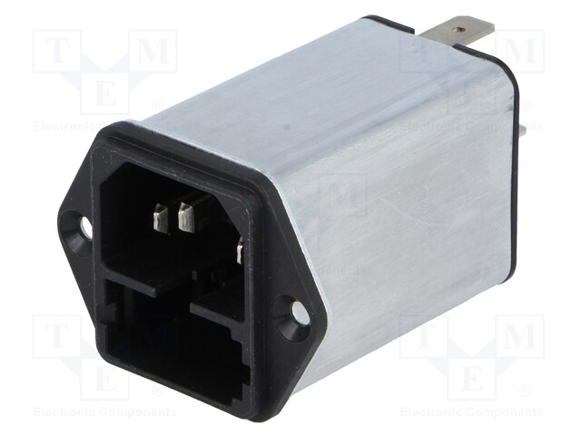 Connector: AC supply; socket; male; 2A; 250VAC; IEC 60320; 4mH