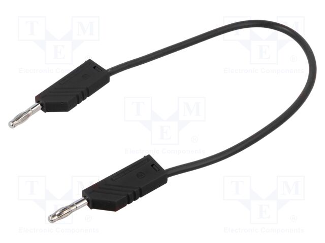 Test lead; 60VDC; 30VAC; 32A; Len: 250mm; black; Material: brass