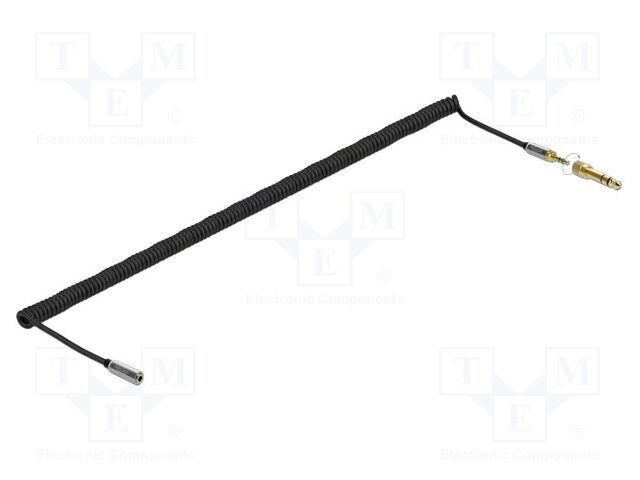 Cable; 5m; Plating: gold-plated; black; 28AWG; Enclos.mat: metal