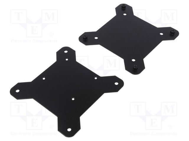 Enclosure: for computer; aluminium; black; X: 91mm; Y: 95mm; Z: 37mm