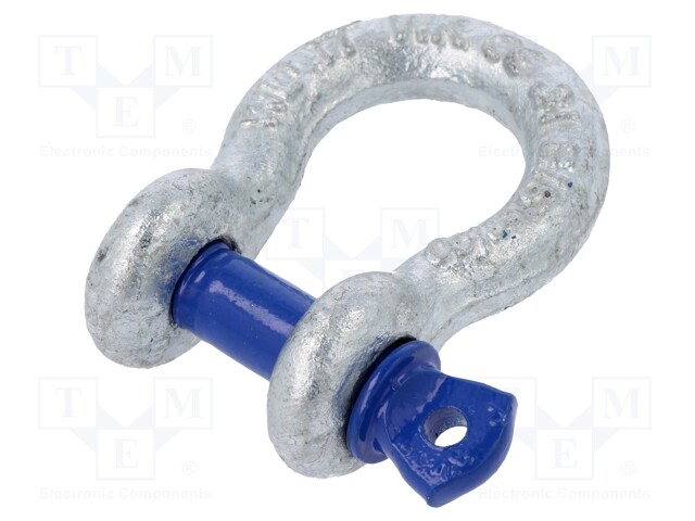 Dee shackle; steel; for rope; zinc; Size: 19mm,3/4"