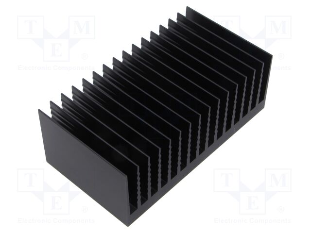 Heatsink: extruded; grilled; black; L: 75mm; W: 138mm; H: 50mm