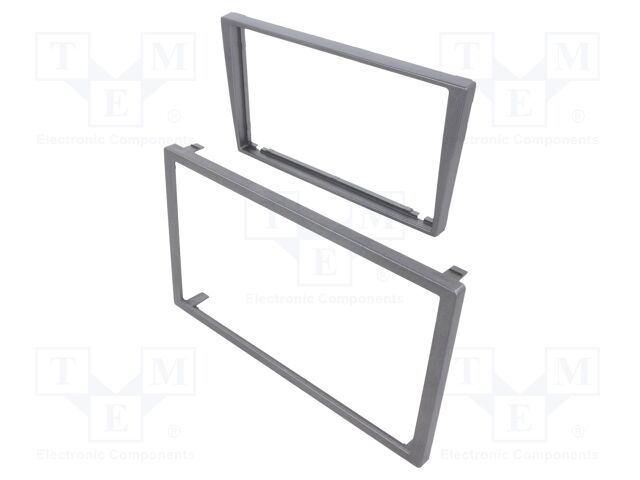 Radio frame; Opel; 2 DIN; dark grey,grey (dark)