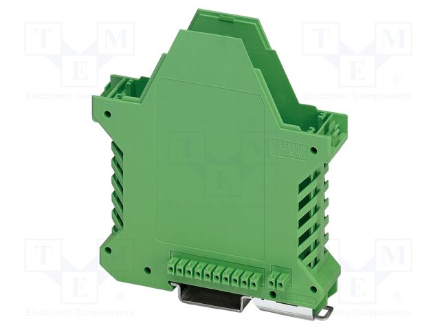 Enclosure base; with terminals; green; UL94V-0; ME 22,5; Y: 99mm