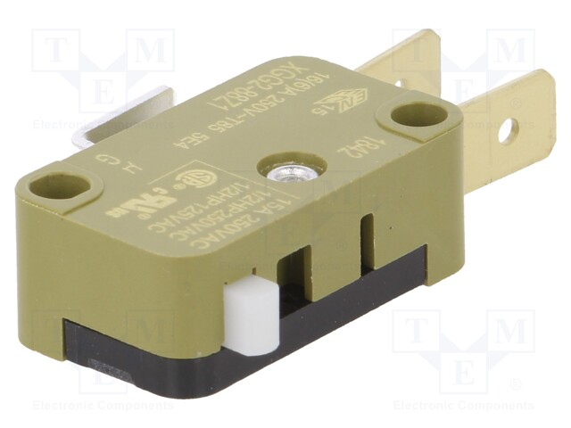Microswitch SNAP ACTION; SPDT; 16A/250VAC; ON-(ON); Pos: 2