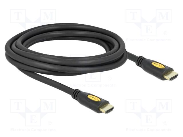 Cable; HDMI 1.4,High Speed + Ethernet; Len: 3m; black; 28AWG