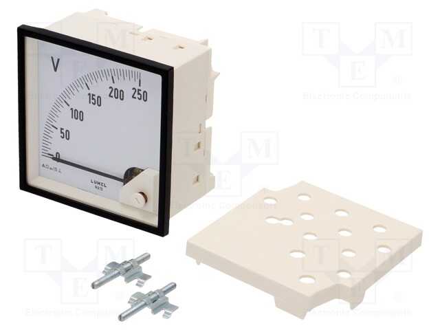 Meter; on panel; analogue; 0÷250V; Class: 1,5; IP52; Length: 95mm