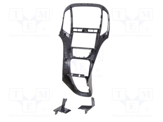 Radio mounting frame; Opel; 2 DIN; black (pearl)