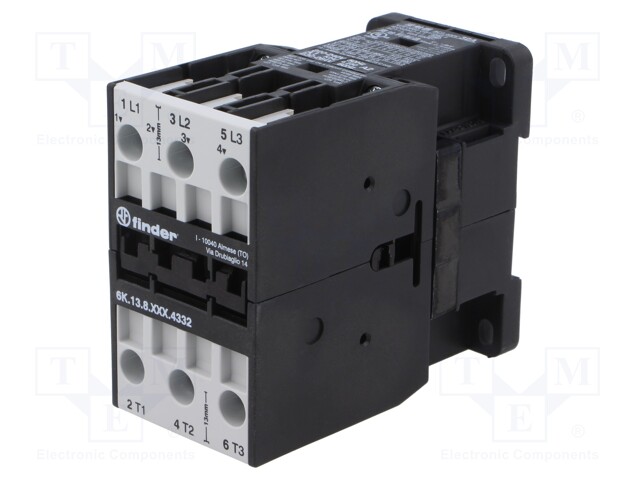 Contactor: 3-pole; for DIN rail mounting; 6K; IP20
