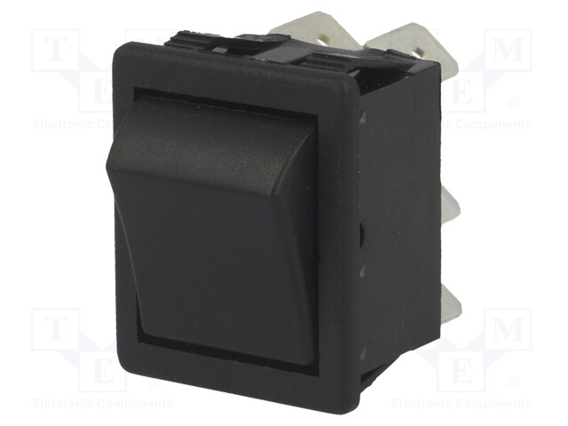 ROCKER; DPDT; Pos: 2; ON-ON; 16A/250VAC; black; none; Body: black