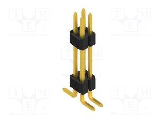 Connector: pin strips; pin header; male; PIN: 4; 1.27mm; SMT; 2x2