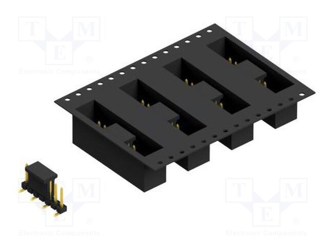 Connector: pin strips; pin header; male; PIN: 7; 2.54mm; SMT; 1x7