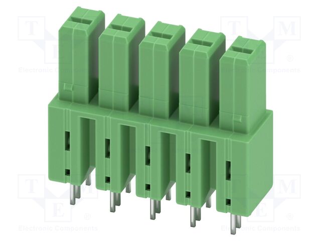 PCB headers, nominal cross section: 6 mm?, color: green, nom