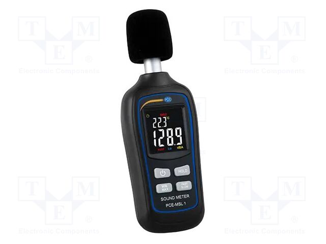 Meter: sound level; LCD; Sound level: 35÷135dB; 31.5÷8000Hz; 75g