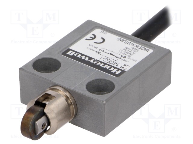 Limit switch; oblong metal roller Ø12,4mm; SPDT; 5A; max.240VAC