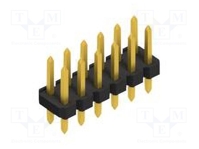 Connector: pin strips; pin header; male; PIN: 12; 2.54mm; THT; 2x6