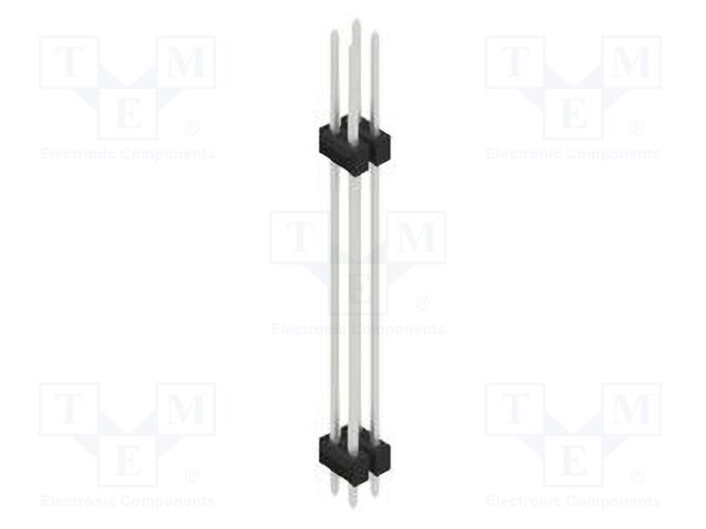 Connector: pin strips; pin header; male; PIN: 4; 2.54mm; THT; 2x2
