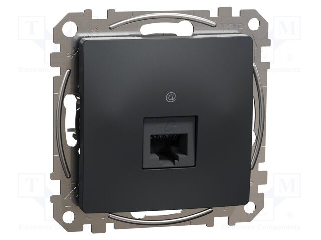 Data socket; IP20; plaster embedded,in mounting box; anthracite
