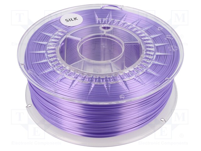 Filament: SILK; 1.75mm; violet; 225÷245°C; 1kg; Table temp: 50÷60°C