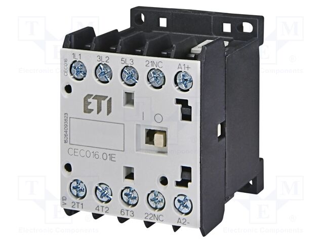 Contactor: 3-pole; NO x3; Auxiliary contacts: NC; 24VAC; 22A; CEC