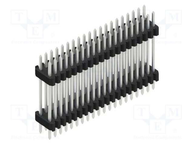 Connector: pin strips; pin header; male; PIN: 40; 1.27mm; THT; 2x20