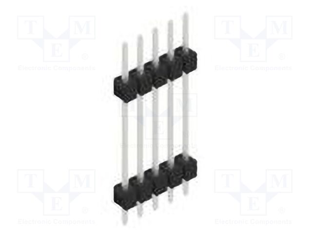 Connector: pin strips; pin header; male; PIN: 5; 2.54mm; THT; 1x5
