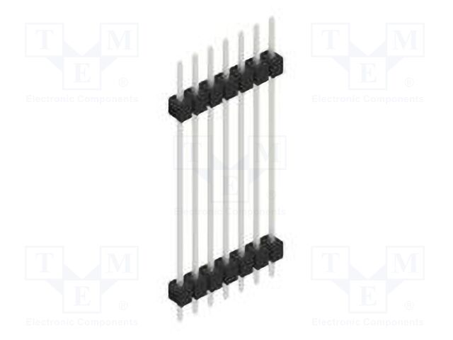 Connector: pin strips; pin header; male; PIN: 7; 2.54mm; THT; 1x7