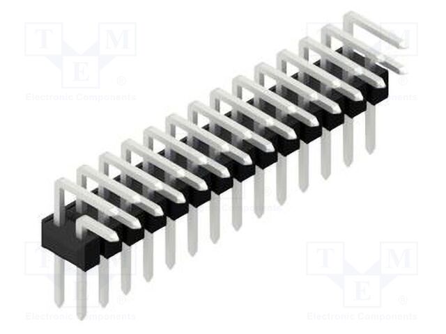 Connector: pin strips; pin header; male; PIN: 28; 2.54mm; THT; 2x14