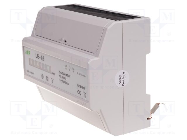 Electric energy meter; analogue,mounting; three-phase,4-wire