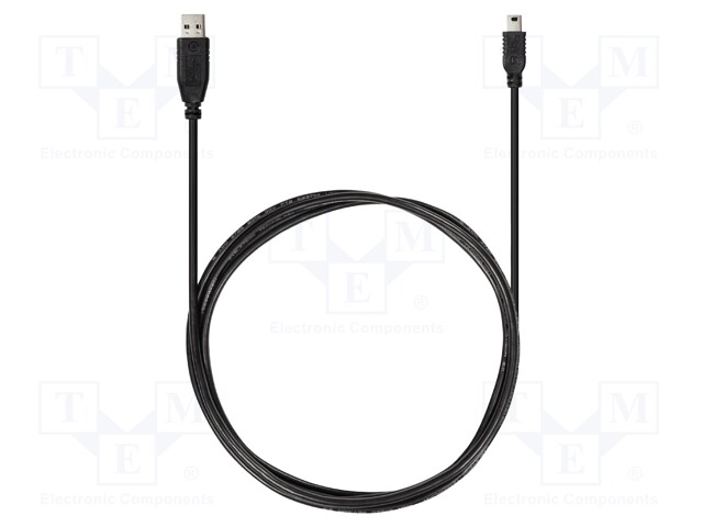 Test acces: USB cable; black; USB A,USB mini; 2000mm
