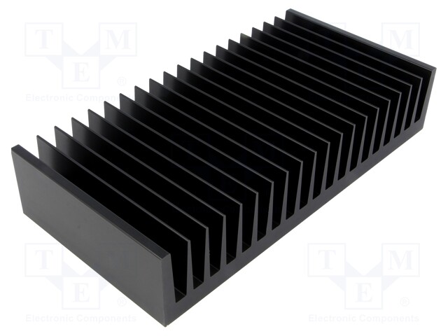 Heatsink: extruded; grilled; black; L: 100mm; W: 200mm; H: 40mm
