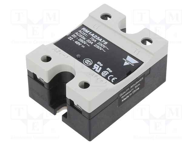 Relay: solid state; Ucntrl: 22÷48VDC; Ucntrl: 20÷280VAC; 75A; IP20