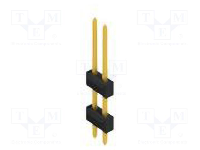 Connector: pin strips; pin header; male; PIN: 2; 2.54mm; THT; 2x1