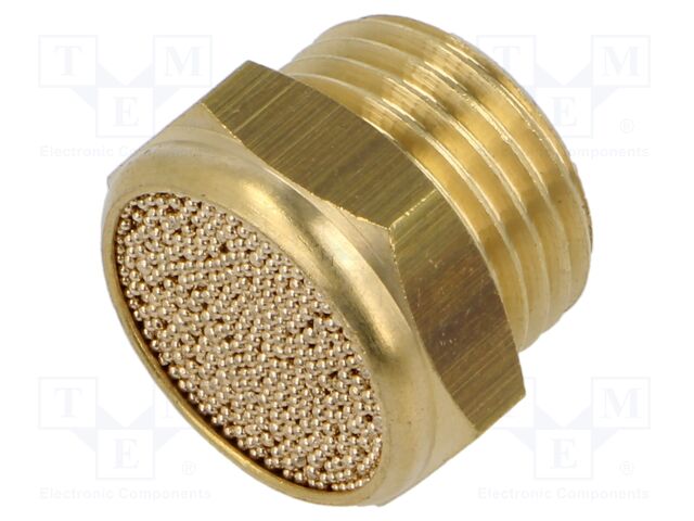 Sound suppression silencer; Thread: G 1/2"; sintered bronze